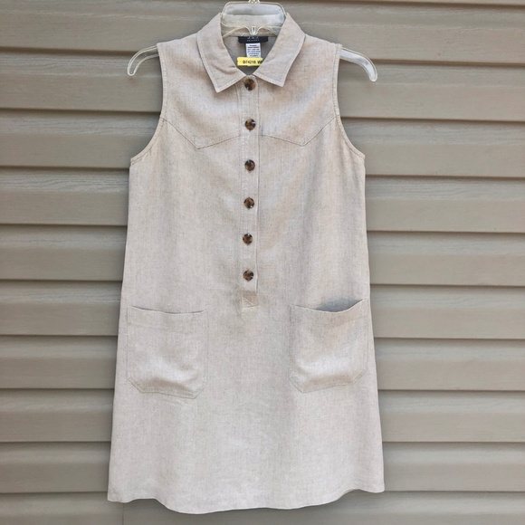 JSG Petities Sleeveless Oatmeal Dress 6P - Picture 8 of 8